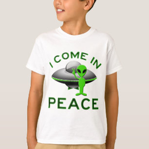 T-SHIRT JE VIENS DANS LA PAIX - ALIEN