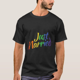 T-shirt Je viens de marier gay lesbienne Mariage LGBT Rain