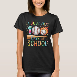 T-shirt Je Viens De Toucher 100 Jours De Baseball Scolaire