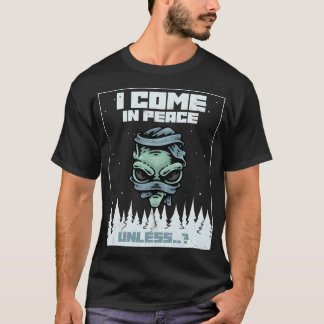 T-shirt Je Viens En Paix Drôle Alien