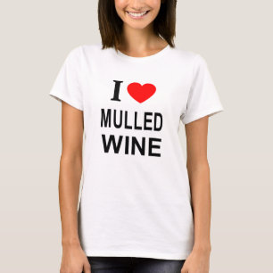 T-shirt Je ❤️ VIN CHAUD J'AIME VIN CHAUD J'AIME VIN CHAUD