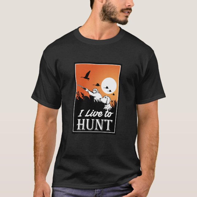 T-shirt je vis à la chasse (Devant)