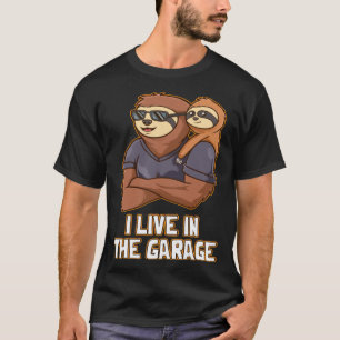 T-shirt Je vis dans le garage Papa Mécanicien Papa Réparat