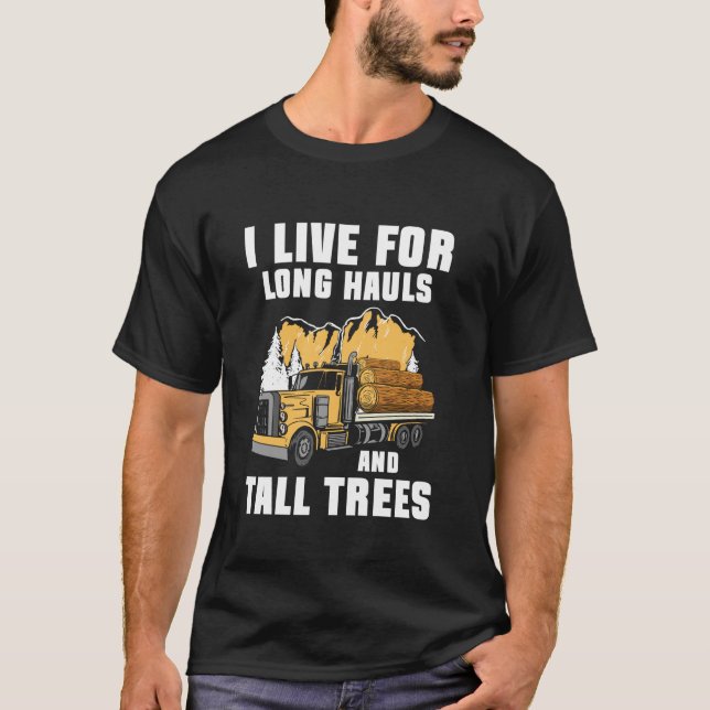 T-shirt Je Vis Fore Long Haus Transporter Journal Camion D (Devant)