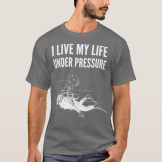 T-shirt Je Vis Ma Vie Graphique De Plongée Sous-Marine