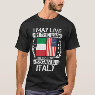 T-shirt Je Vis Peut-Être Aux États-Unis Mais Mon Histoire 