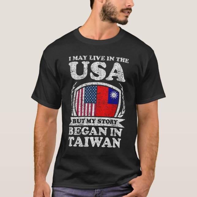 T-shirt Je Vis Peut-Être Aux États-Unis Mais Mon Histoire  (Devant)
