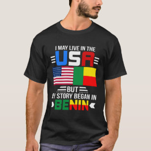 T-shirt Je Vis Peut-Être Aux États-Unis Mais Mon Histoire