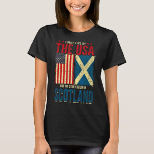 T-shirt Je Vis Peut-Être Aux Etats-Unis Mais Mon Histoire