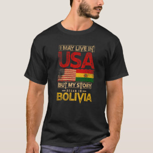 T-shirt Je Vis Peut-Être Aux Etats-Unis Mais Mon Histoire