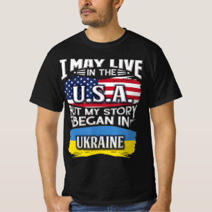 T-shirt Je Vis Peut-Être Aux États-Unis Mais Mon Histoire 