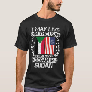 T-shirt Je Vis Peut-Être Aux États-Unis Mais Mon Histoire