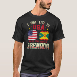 T-shirt Je Vis Peut-Être Aux Etats-Unis Mais Mon Histoire 