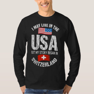 T-shirt Je Vis Peut-Être Aux États-Unis Mais Mon Histoire