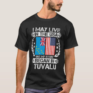 T-shirt Je Vis Peut-Être Aux États-Unis, Mais Mon Histoire