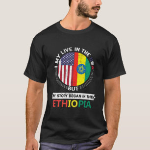 T-shirt Je Vis Peut-Être Aux Etats-Unis, Mais Mon Histoire