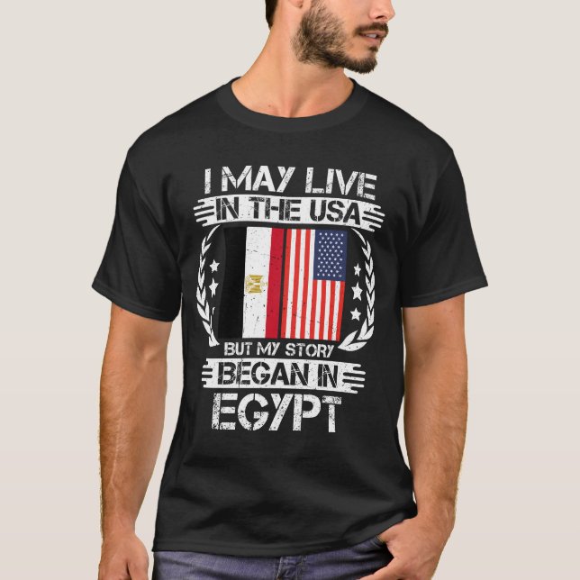 T-shirt Je Vis Peut-Être Aux Etats-Unis Mais Mon Histoire  (Devant)