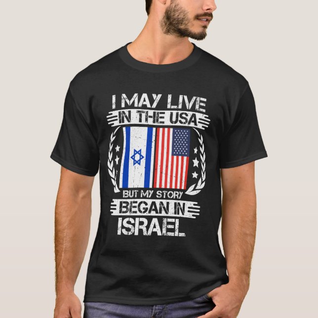 T-shirt Je Vis Peut-Être Aux États-Unis Mais Mon Histoire  (Devant)