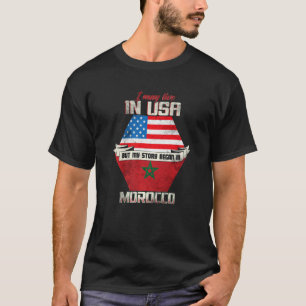 T-shirt Je Vis Peut-Être Aux Etats-Unis Mais Mon Histoire 