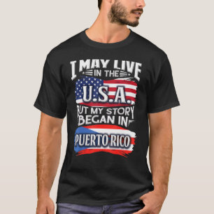 T-shirt Je Vis Peut-Être Aux Etats-Unis Mais Mon Histoire 