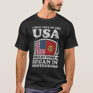 T-shirt Je Vis Peut-Être Aux États-Unis Mais Mon Histoire 