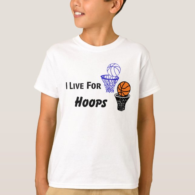 T-shirt Je Vis Pour Hoops Boys Tee (Devant)