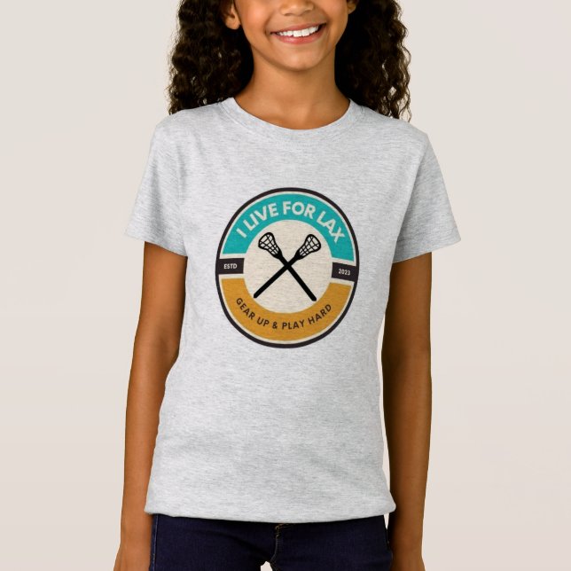 T-Shirt Je Vis Pour Lax Classic Logo Girls Tee (Devant)