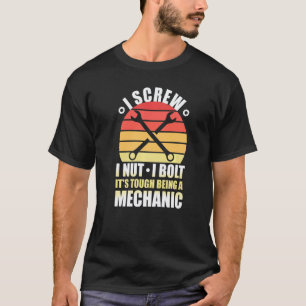 T-shirt Je visse Je noix Je boulon Mécanicien Réparation O