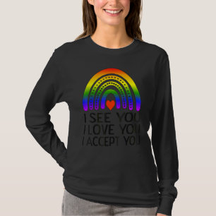 T-shirt Je Vois Je Vous Aime Je Vous Accepte Lgbtq Ally Ga