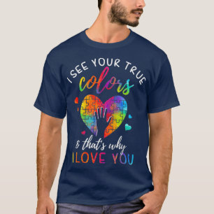 T-shirt Je Vois Vos Véritables Couleurs Puzzle Mondial Aut