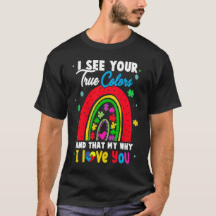 T-shirt Je Vois Vos Vrais Couleurs, Puzzle World Autism Aw