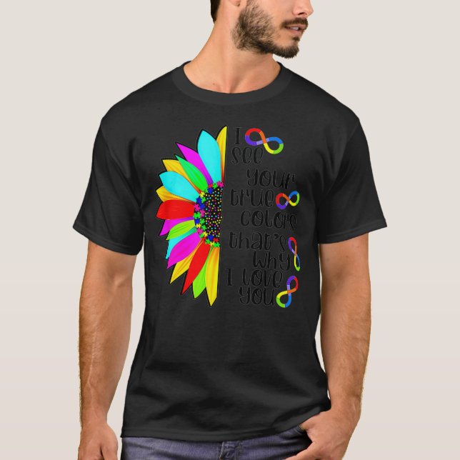 T-shirt Je Vois Votre Couleur Tr Ue En Finesse Rainbow Ne  (Devant)