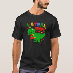 T-shirt Je vole Coeurs T Rex Dinosaur Coeur Valentines Jou