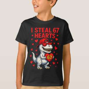 T-shirt Je vole des coeurs 67 Saint Valentin 67 Meme 6 7 T