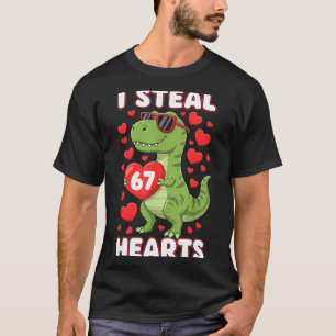 T-shirt Je vole des cœurs 67 Trex Enfants Saint-Valentin M