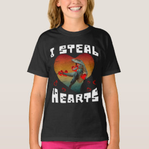 T-shirt Je vole des cœurs drôle de la Saint-Valentin dinos