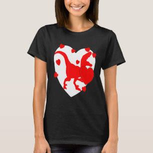 T-shirt je vole les coeurs chemise valentines jour dinosau