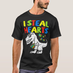 T-shirt Je Voler Coeurs Puzzle Sensibilisation sur l'autis
