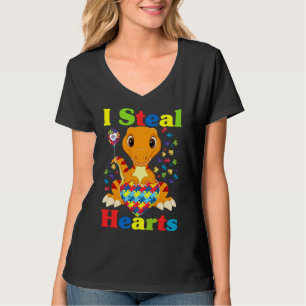T-shirt Je Voler Coeurs Puzzle Sensibilisation sur l'autis