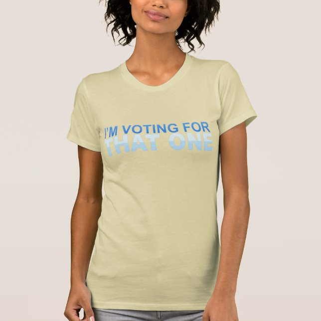 T-shirt Je vote pour ce Girly un foncé (Devant)
