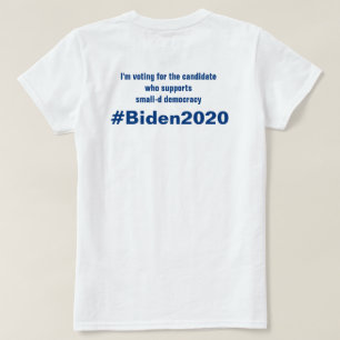 T-shirt Je vote pour la démocratie en petit format Biden 2