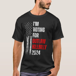 T-shirt Je vote pour le drapeau américain Hillbilly 2024
