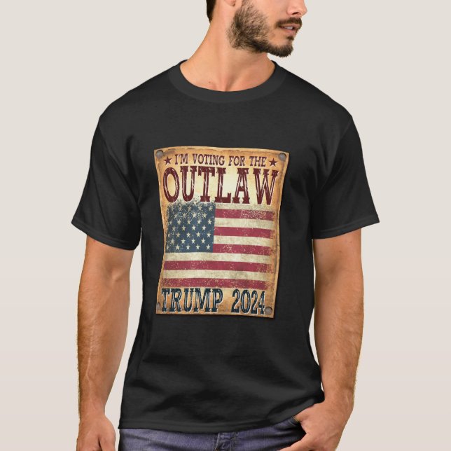 T-shirt Je Vote Pour Le Drapeau Pro Trump 2024 Qui Veut (Devant)
