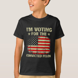 T-shirt Je Vote Pour Le Drapeau Trump 20 Du Felon Us Conda