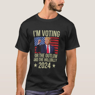 T-shirt Je vote pour l'hors-la-loi et le Hillbilly 2024 F