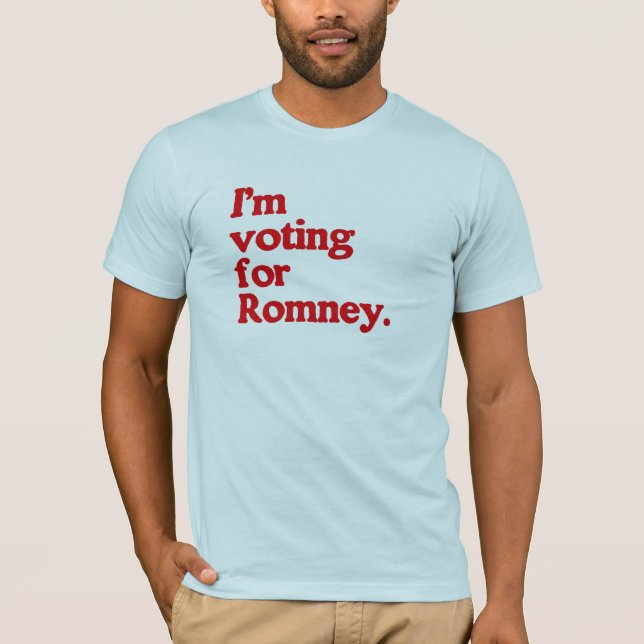 T-shirt Je VOTE POUR ROMNEY (Devant)