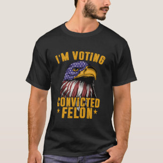 T-shirt Je vote pour Trump, le drapeau américain condamné