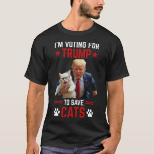 T-shirt Je Vote Pour Trump Pour Sauver Les Chats Trump Éle