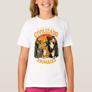 T-shirt Je voudrais être civilisé 1