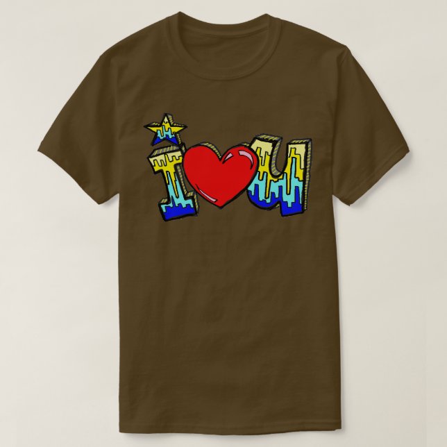 T-shirt je vous aime (Design devant)